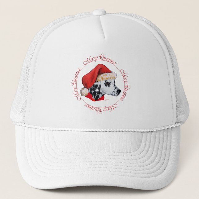 Dalmatian Merry Christmas Trucker Hat (Front)