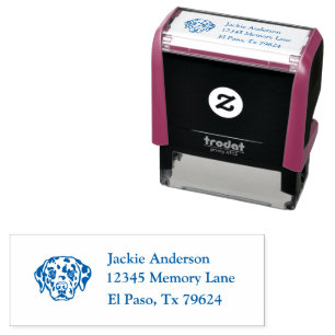 DALMATIAN   Name and Return Address Self-inking Stamp