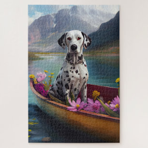 Dalmatian on a Paddle: A Scenic Adventure Jigsaw Puzzle
