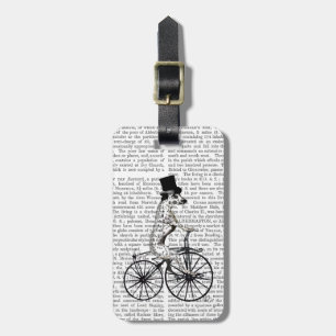 Dalmatian on Bicycle 2 Luggage Tag
