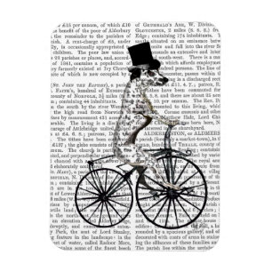 Dalmatian on Bicycle 2 Magnet