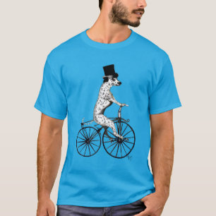 Dalmatian on Bicycle 2 T-Shirt