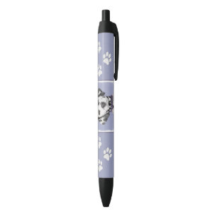 Dalmatian Painting - Cute Original Dog Art Black Ink Pen