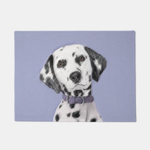 Dalmatian Painting - Cute Original Dog Art Doormat