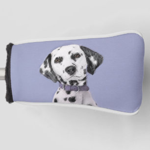 Dalmatian Painting - Cute Original Dog Art Golf Head Cover