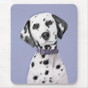 Dalmatian Painting - Cute Original Dog Art Mouse Mat