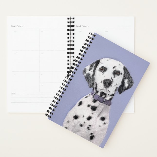 Dalmatian Painting - Cute Original Dog Art Planner (Display)