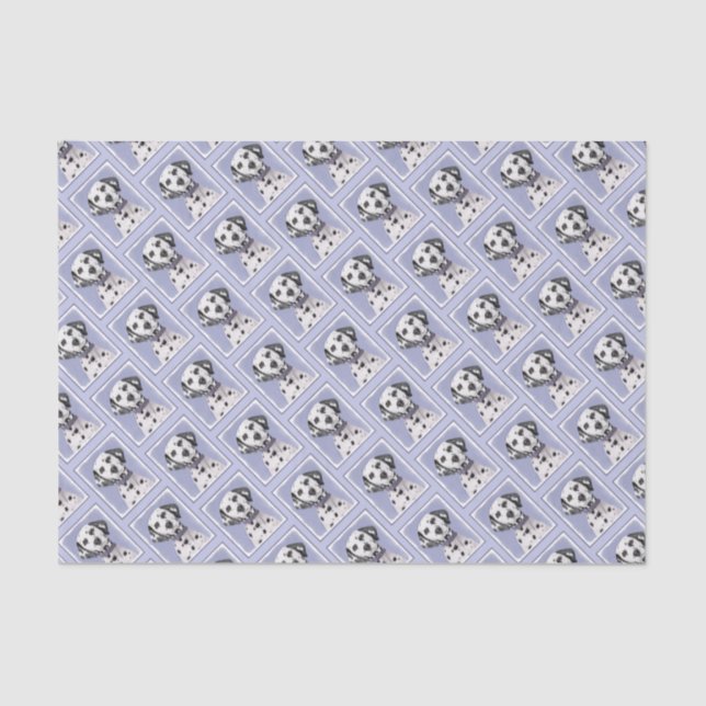 Dalmatian Painting - Cute Original Dog Art Tissue Paper (Front)