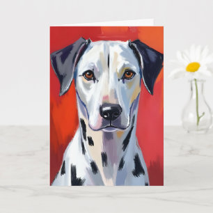 Dalmatian Painting Dog Pet Card