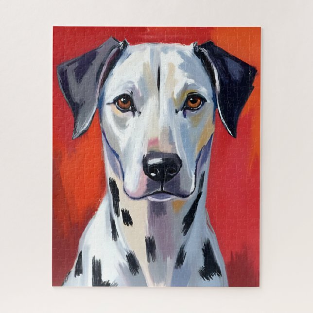 Dalmatian Painting Dog Pet Watercolor Jigsaw Puzzle (Vertical)