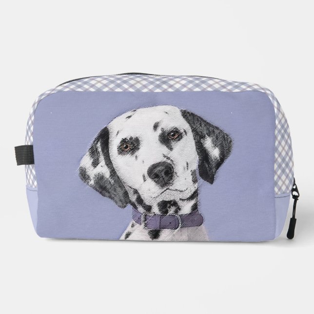 Dalmatian Painting Spotted Cute Original Dog Art Dopp Kit (Front)