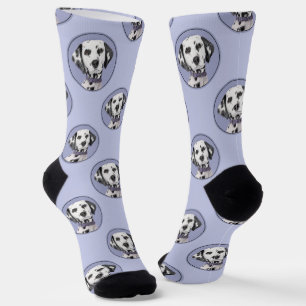 Dalmatian Painting Spotted Cute Original Dog Art Socks