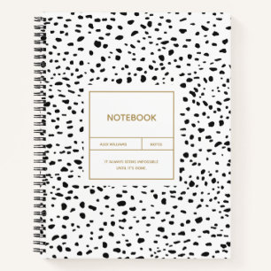 Dalmatian Pattern Black and White Notebook
