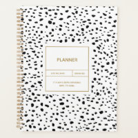 Dalmatian Pattern Black and White Planner