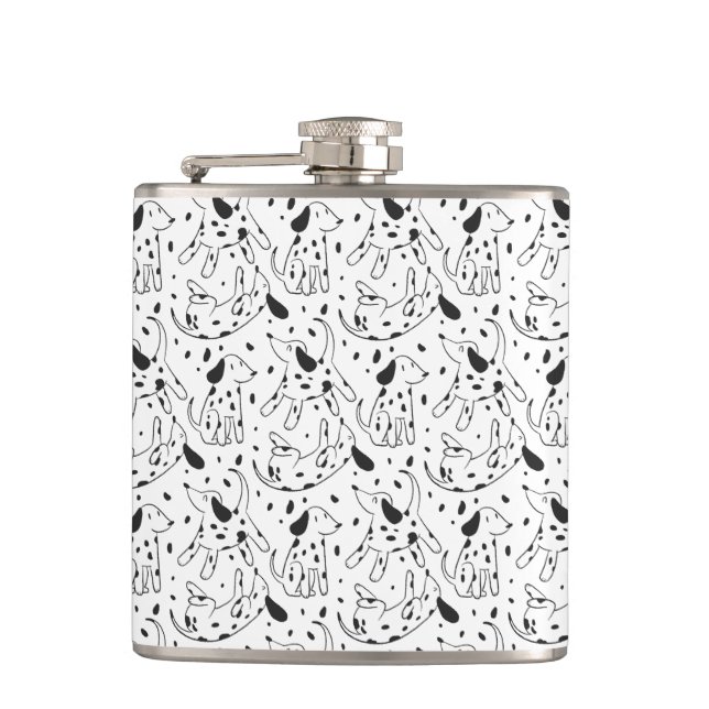 Dalmatian Pattern Hip Flask (Front)