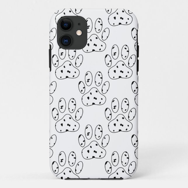Dalmatian Paw Print Pattern Case-Mate iPhone Case (Back)