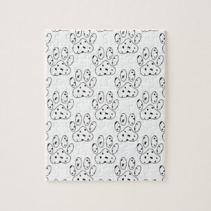 Dalmatian Paw Print Pattern Jigsaw Puzzle