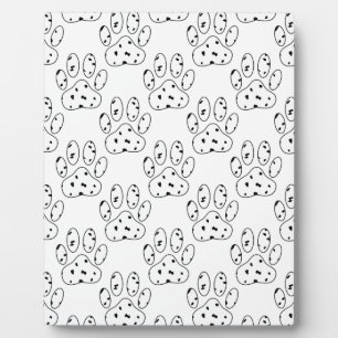 Dalmatian Paw Print Pattern Plaque