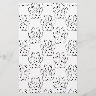 Dalmatian Paw Print Pattern Stationery
