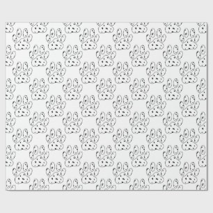Dalmatian Paw Print Pattern Wrapping Paper