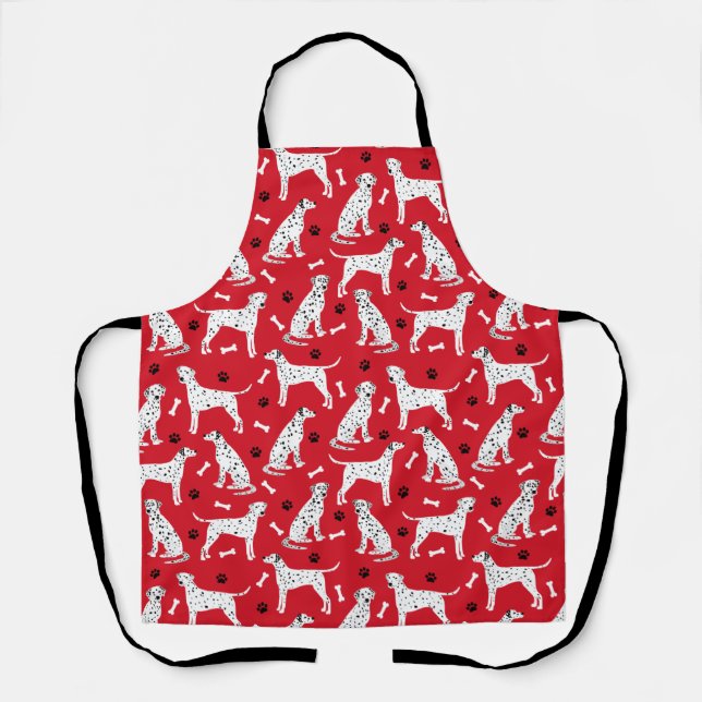 Dalmatian Paws and Bones Apron (Front)