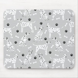 Dalmatian Paws and Bones Mouse Pad