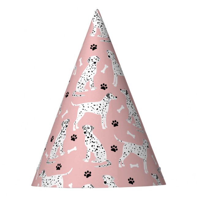 Dalmatian Paws and Bones Party Hat (Front)