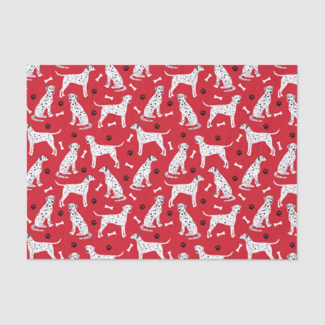 Dalmatian Paws and Bones Tissue Paper (Front)