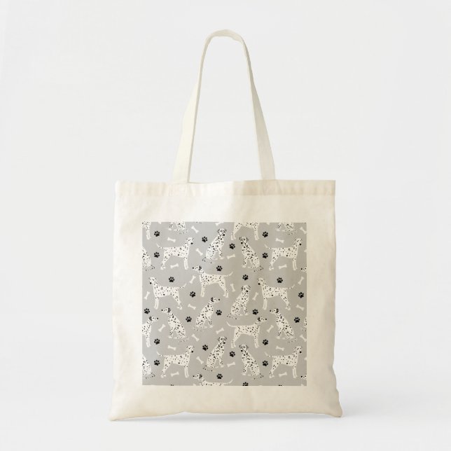 Dalmatian Paws and Bones Tote Bag (Front)