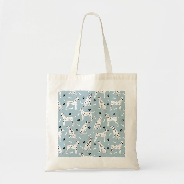 Dalmatian Paws and Bones Tote Bag (Front)