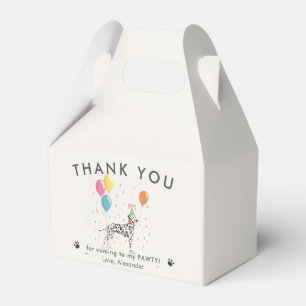 Dalmatian Pawty Puppy Dog Birthday Thank You Favour Box