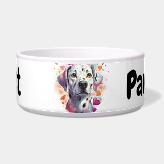 Dalmatian Personalised Dog Food Bowl Paws Off 
