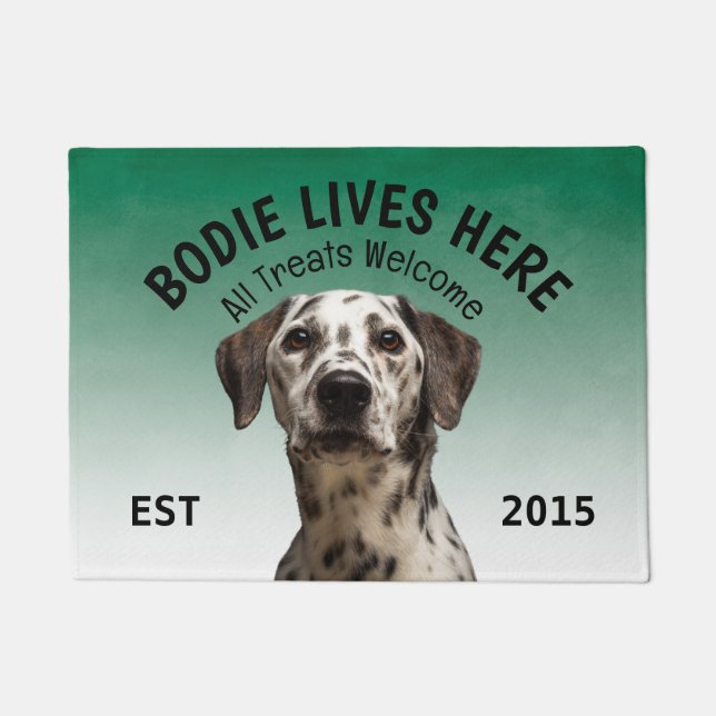 Dalmatian Personalised Dog Lover Doormat (Front)