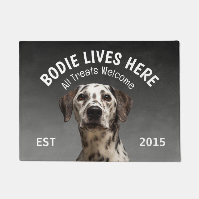 Dalmatian Personalised Dog Lover Doormat (Front)