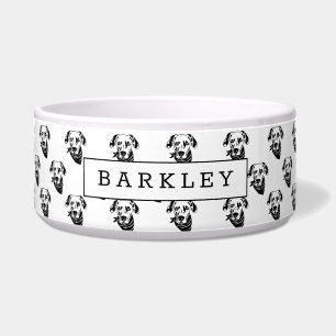 Dalmatian Personalised Dog Water Bowl