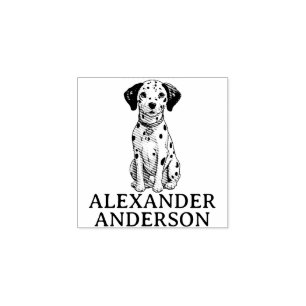 Dalmatian Personalize Rubber Stamp