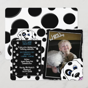 Dalmatian Photo Birthday Invitations