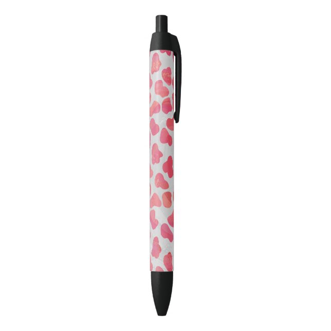 Dalmatian Pink and White Print Black Ink Pen (Bottom (Vertical))