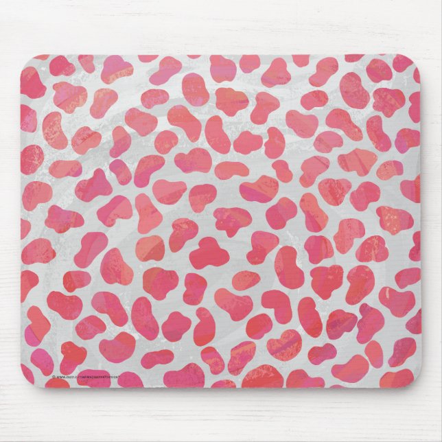 Dalmatian Pink and White Print Mouse Mat (Front)