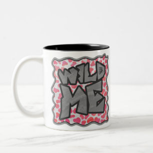 Dalmatian Pink and White Wid Me Two-Tone Coffee Mug