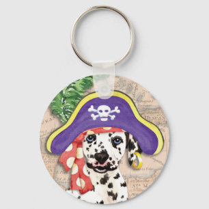 Dalmatian Pirate Key Ring