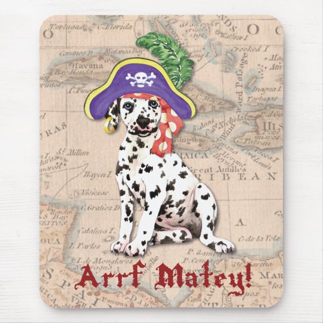 Dalmatian Pirate Mouse Mat (Front)