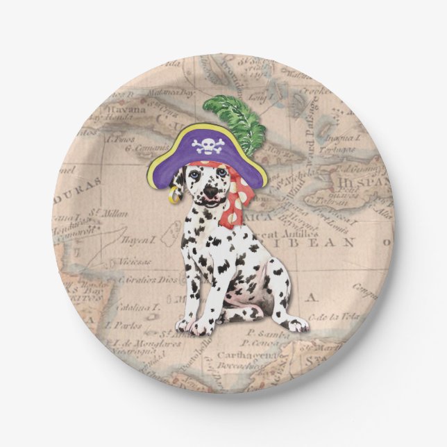 Dalmatian Pirate Paper Plate (Front)