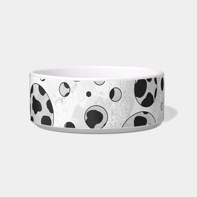 Dalmatian Polka Dot Black and White Bowl (Right)