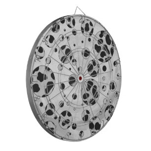 Dalmatian Polka Dot Black and White Dartboard