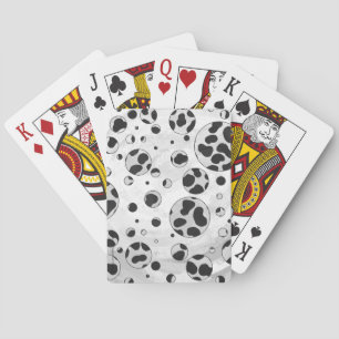 Dalmatian Polka Dot Black and White Playing Cards