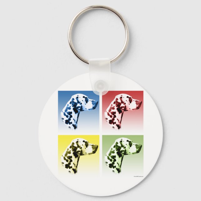 Dalmatian Pop Art Key Ring (Front)