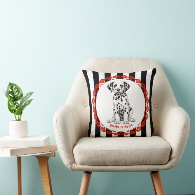 Dalmatian Print Birthday | Black and White party Cushion (Chair)