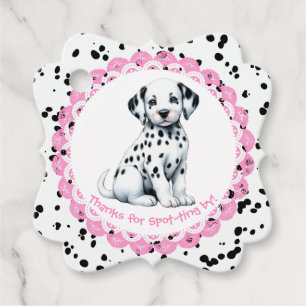 Dalmatian Print Birthday Black and White party Favour Tags