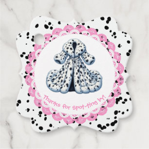Dalmatian Print Birthday   Black and White party Favour Tags